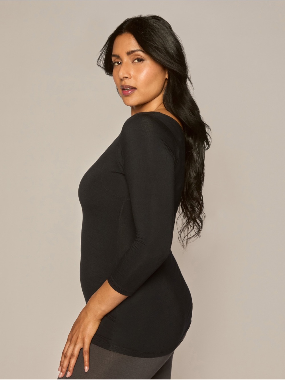 New NUMI The Three Quarter Undershirt in Black Size Medium